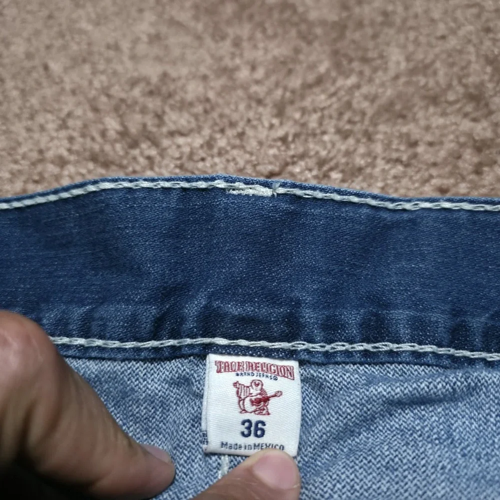 True Religion Jeans Straight Flap Big T Blue Pants Size 36 x 29 *Fits 38 x 29*